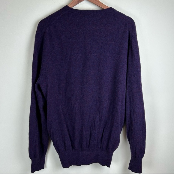 Daniel Cremieux Signature Collection 100% Cashmere Plum V-Neck Sweater Men's XL - Picture 3 of 9